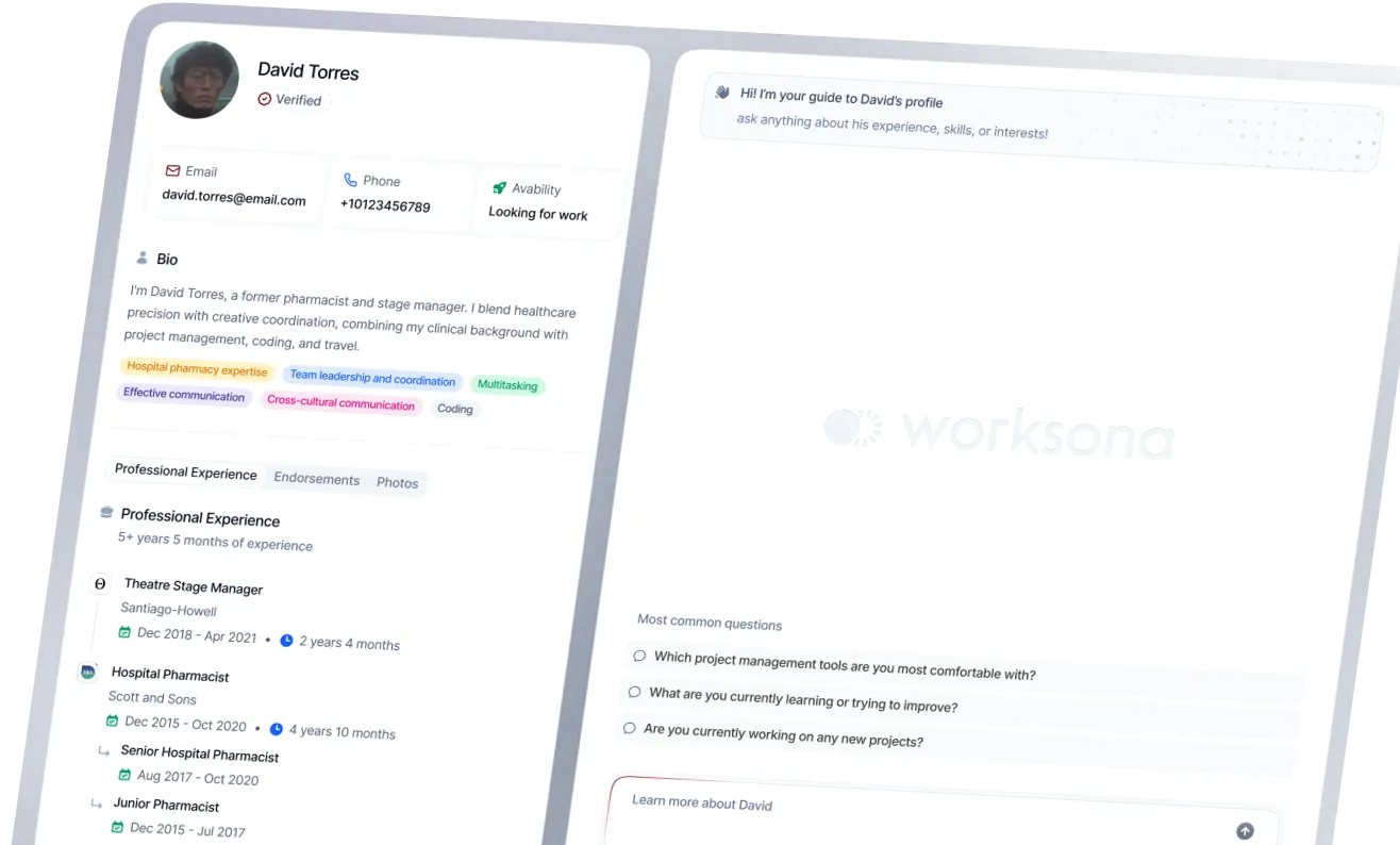 Worksona chat preview